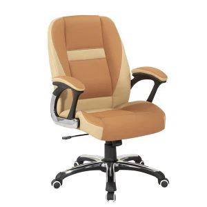 Y-2888B Siġġu ta 'l-uffiċċju li jdur tan-nofs tad-dahar pu b'Armrests Padded